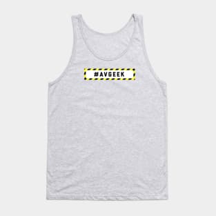 #AVGEEK - Aviation Warning Label Tank Top